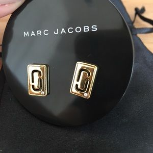 Gold Marc Jacobs J earrings